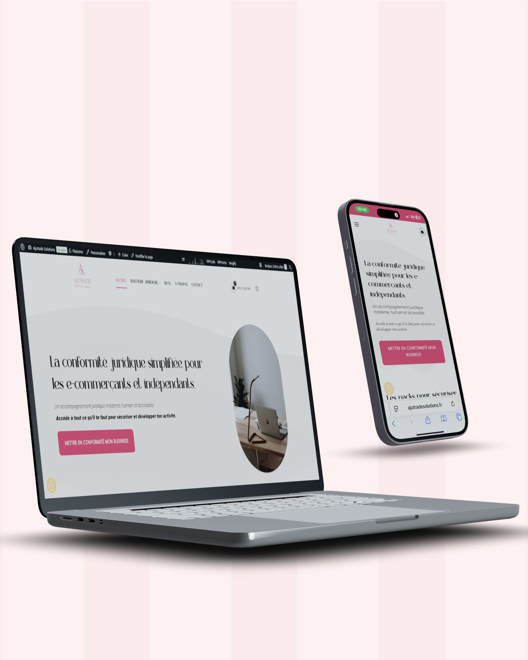 Aperçu du site Ajutrade Solutions