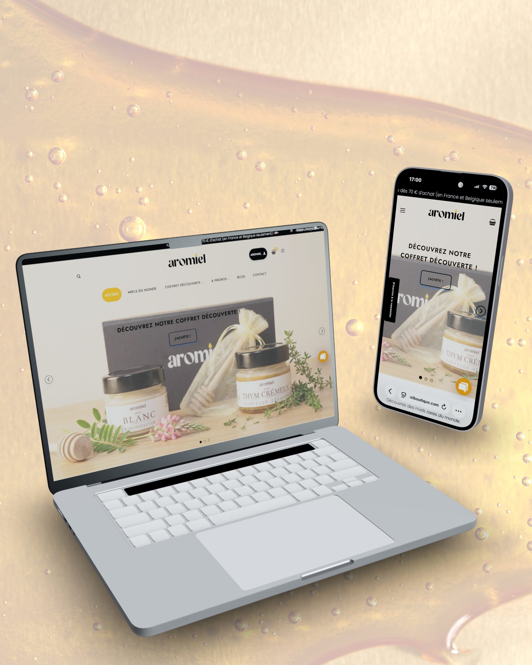 Aperçu du site Aromiel Boutique