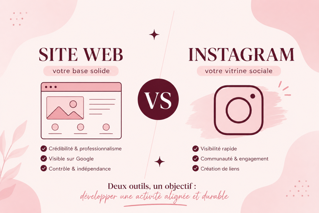 image article site web vs instagram 2026